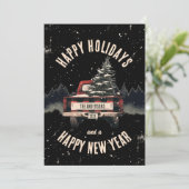 レトロレッドプレイドクリスマストラックカスタムの家族の名前 シーズンカード (スタンド正面)