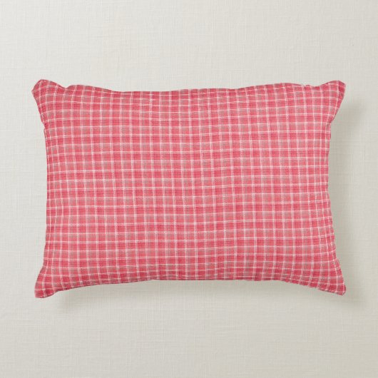 レトロレッドプレイドタータンチェック：シームレスパターン。 アクセントクッション (正面)