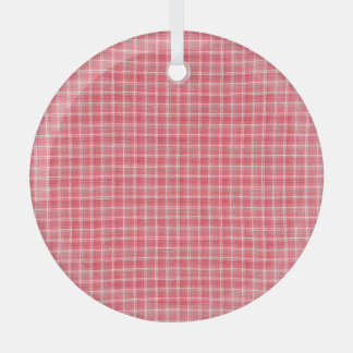 レトロレッドプレイドタータンチェック：シームレスパターン。 ガラスオーナメント