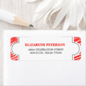 レトロレッドホリデー住所 シール (インサイチュ)