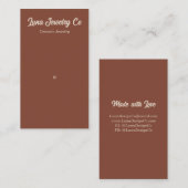 レトロレッドミニマル1ピンジュエリー名刺 名刺 (正面/裏面)