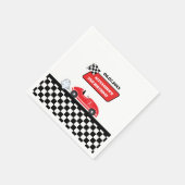 レトロレッドレースカーレーシングボーイ2歳の誕生日 スタンダードカクテルナプキン (角)