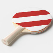 レトロレッド3はっきりしたストライプ個 卓球ラケット (正面アングル)