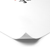 レトロレッド/ブラック私は常にあなたを愛する引用文アート ポスター (角)