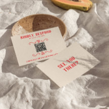 レトロレッドQRコード手書き予測できな結婚の