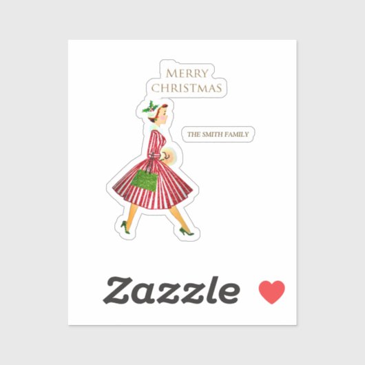 レトロレディとクリスマス シール (シート)