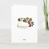 レトロレディヴィンテージケーキ誕生日 カード (裏面)