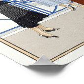 レトロレディースハットハイトハイトウエイトファッションショー ポスター (角)