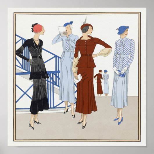 レトロレディースハットハイトハイトウエイトファッションショー ポスター (正面)