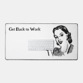 レトロレディ付きデスクマット*仕事に戻る デスクマット (キーボード&マウス)