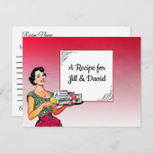 レトロレディ結婚ズレシピカード ポストカード (正面/裏面)