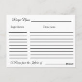 レトロレディ結婚ズレシピカード ポストカード (裏面)