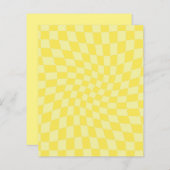レトロレモンイエローパステルワープチェッカーボード (正面/裏面)
