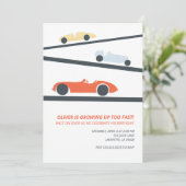 レトロレーサーバースデーパーティ招待状 招待状 (スタンド正面)