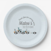 レトロレーシングカーズムーンスターズ第3誕生日     ペーパープレート (正面)