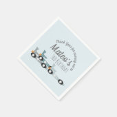 レトロレーシングカームーンスターズ第3誕生日 スタンダードカクテルナプキン (角)