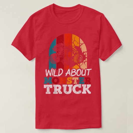 レトロレーシングレースヴィンテージモンスタートラック Tシャツ (デザイン正面)