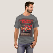 レトロレーシング - 背景あり Tシャツ (正面フル)
