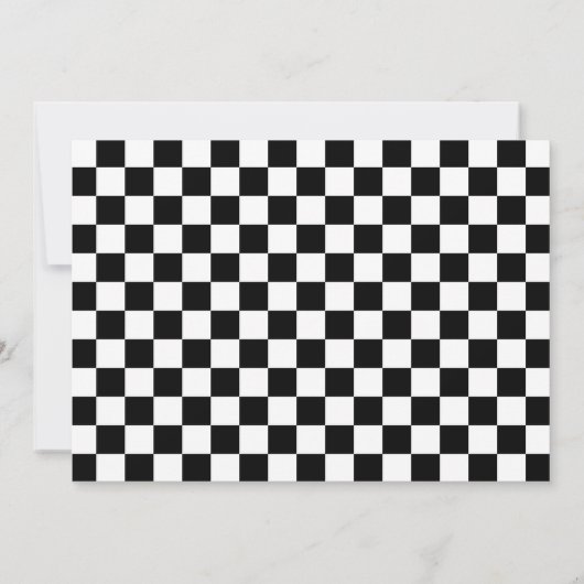 レトロレースカーツーファストテーマ誕生日 招待状 (裏面)