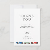 レトロレースカーテーマ誕生日 サンキューカード (正面)