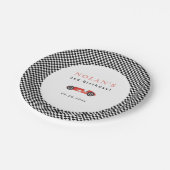 レトロレースカーテーマ誕生日 ペーパープレート (アングル)