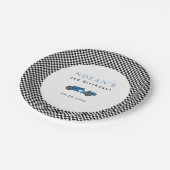 レトロレースカーテーマ誕生日 ペーパープレート (アングル)