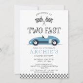 レトロレースカーボーイセカンド誕生日 招待状 (正面)