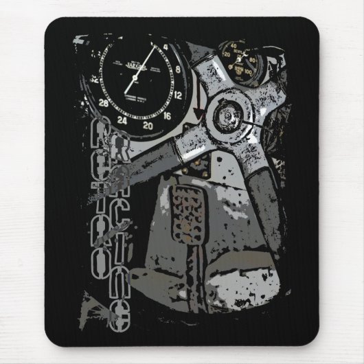 レトロレースoldtimer詳細グラフィックデザイン マウスパッド (正面)