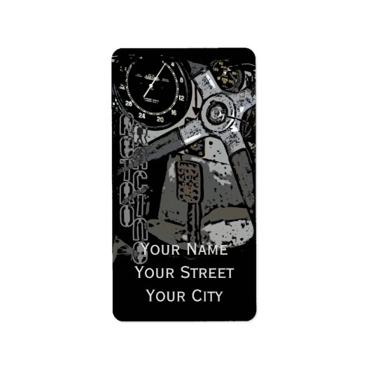 レトロレースoldtimer詳細グラフィックデザイン ラベル (正面)