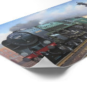 レトロレールエレガンス:ヴィンテージトレインシーン ポスター (角)