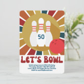 レトロレーンズボウリングパーティー 招待状 (スタンド正面)