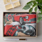 レトロロカビリーガール漫画 薄葉紙 (ギフト)