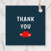 レトロロカビリー水玉模様結婚ハート フェイバータグ (裏面)