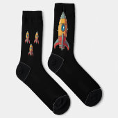 レトロロケットから月 ソックス (右)