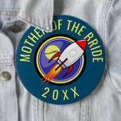 レトロロケットのカスタマイズ可能な長い文字 缶バッジ (インサイチュ)