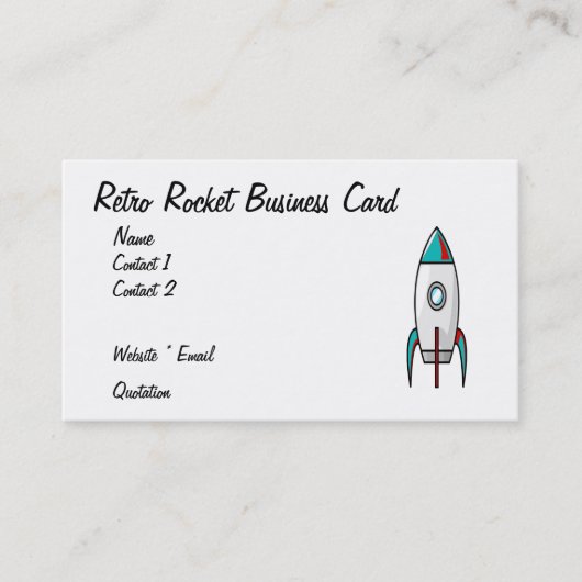 レトロロケットの名刺 名刺 (正面)