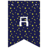 レトロロケットシップ&スターハッピーバースデー バンティングフラッグ (第3の旗)