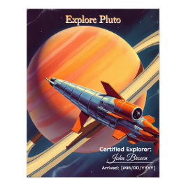 レトロロケット打ち上げポスター - ヴィンテージ スペースエイジ フォトプリント           