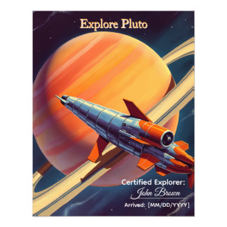 レトロロケット打ち上げポスター - ヴィンテージ スペースエイジ フォトプリント           