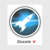 レトロロケット船グラフィック シール (シート)