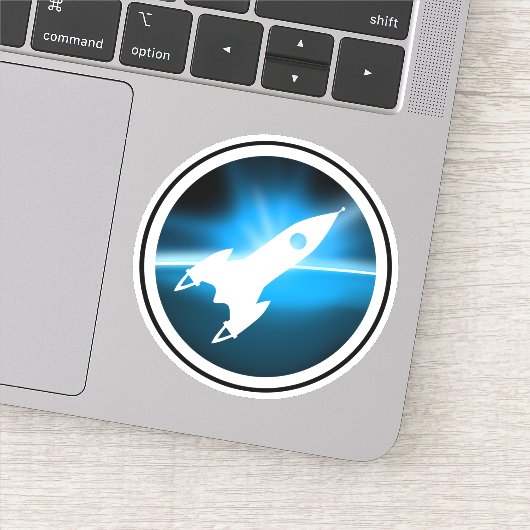 レトロロケット船グラフィック シール (詳細)