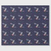 レトロロケット船ハッピーバースデー ラッピングペーパー (フラット)