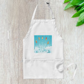 レトロロケット船打ち上げ未来的宇宙アート スタンダードエプロン