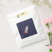 レトロロケット船星模様 フェイバーバッグ (封をした状態)