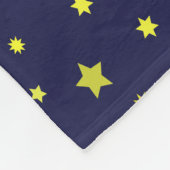 レトロロケット船星模様 フリースブランケット (角)