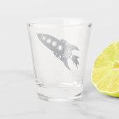 レトロロケット船 ショットグラス (裏面)