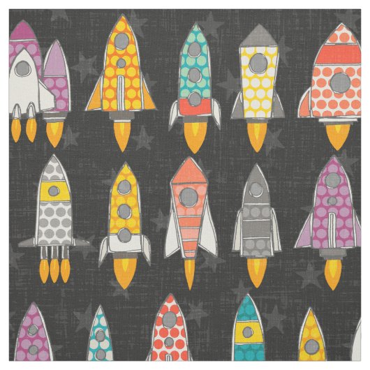 レトロロケット黒鉛 ファブリック (見本)