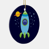 レトロロケット セラミックオーナメント (右)