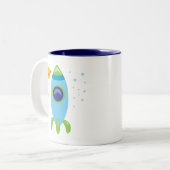 レトロロケット ツートーンマグカップ (正面左)
