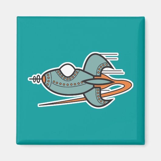 レトロロケット マグネット (正面)